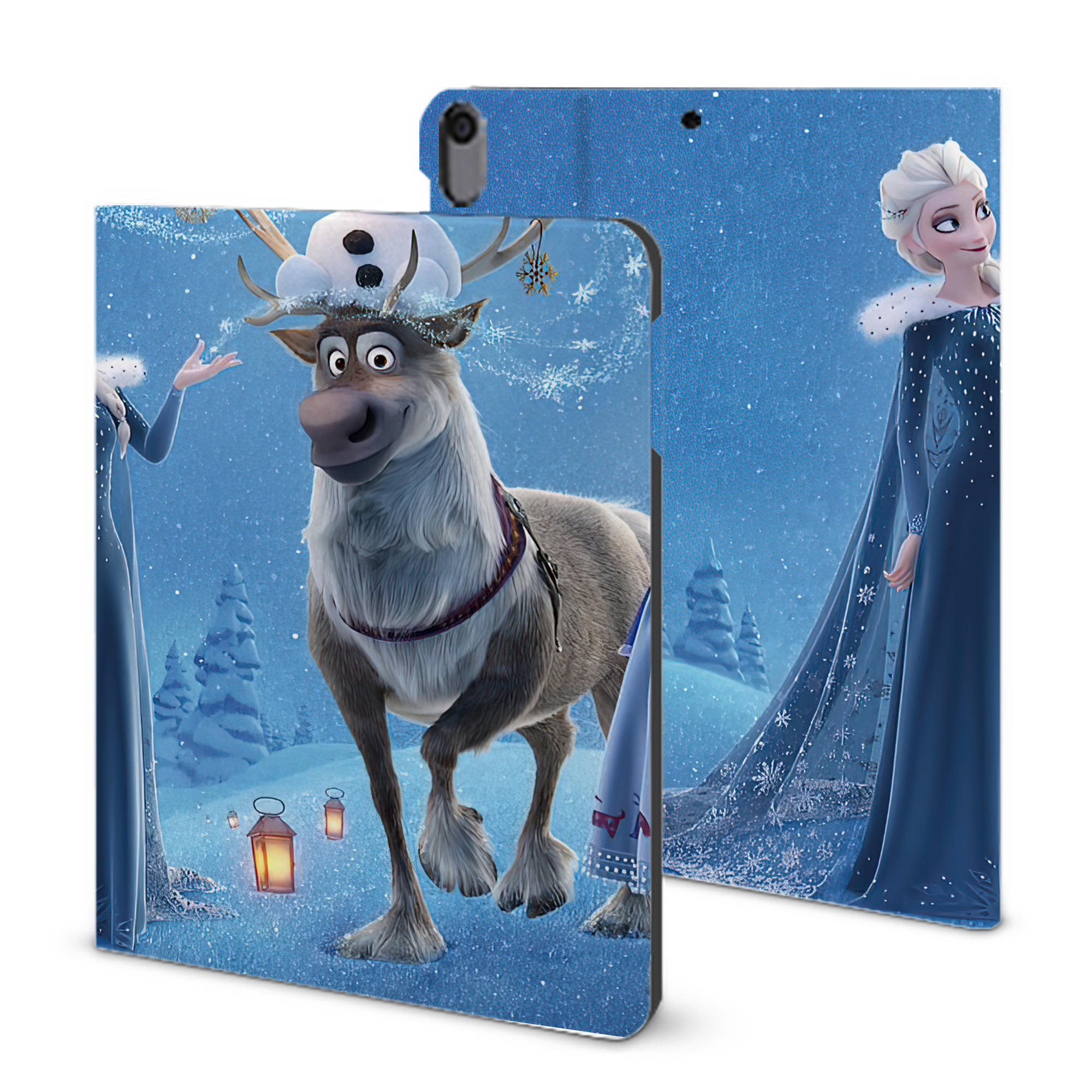 （画像用） アナと雪の女王 アンナ エルサ Frozen Anna Elsa IPad ケース ブック型 PUレザー TPU 耐衝撃 軽量 薄型 ペン収納なし 全面保護 IPad 各モデル対応